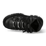 Black Vegan Leather New Rock Tank Power Shoes