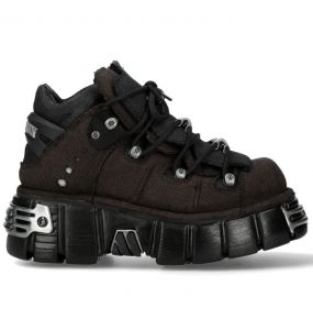 Chaussures New Rock Metallic en Toile Marron