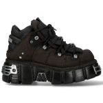 Brown Canvas New Rock Metallic Shoes