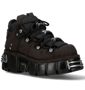 Chaussures New Rock Metallic en Toile Marron