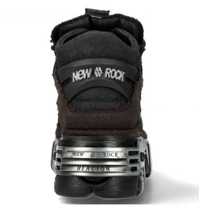 Brown Canvas New Rock Metallic Shoes