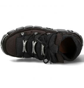 Brown Canvas New Rock Metallic Shoes