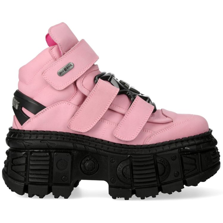 Chaussures Plateformes New Rock Tank Roses et Noires