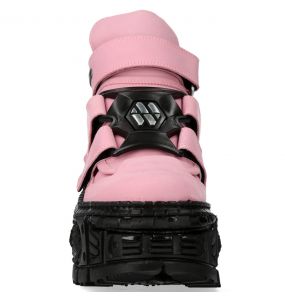 Chaussures Plateformes New Rock Tank Roses et Noires