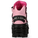 Chaussures Plateformes New Rock Tank Roses et Noires
