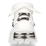 Chaussures Plateforme New Rock Metallic en Cuir Napa Blanc