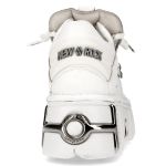 Chaussures Plateforme New Rock Metallic en Cuir Napa Blanc