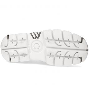 Chaussures Plateforme New Rock Metallic en Cuir Napa Blanc