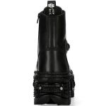 Bottines Plateformes New Rock Tank en Cuir Itali Noir