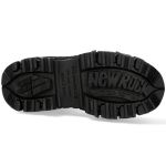 Bottines Plateformes New Rock Tank en Cuir Itali Noir