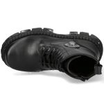 Bottines Plateformes New Rock Tank en Cuir Itali Noir