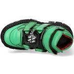 Green and Black New Rock Tank Platform Shoes