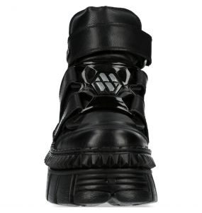 Black New Rock Wall Platform Shoes
