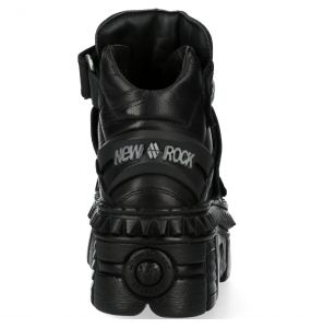 Black New Rock Wall Platform Shoes