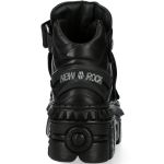 Chaussures Plateformes New Rock Wall en Cuir Noir