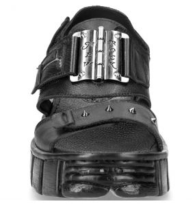 Sandales New Rock Bio en Cuir Luxor Noir