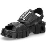 Sandales New Rock Bio en Cuir Luxor Noir