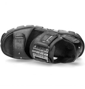 Sandales New Rock Bio en Cuir Luxor Noir