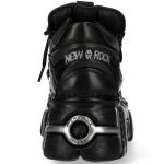 Black Leather and Nails New Rock Metallic Shoes