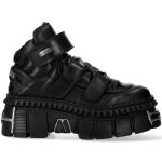 Black New Rock Metallic Platform Shoes