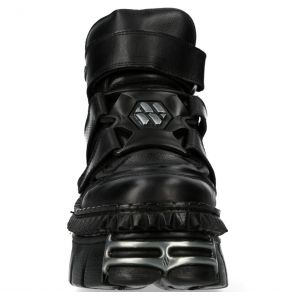Black New Rock Metallic Platform Shoes