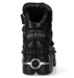 Black New Rock Metallic Platform Shoes