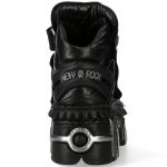 Black New Rock Metallic Platform Shoes