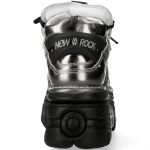 Silver Leather New Rock Metallic Shoes