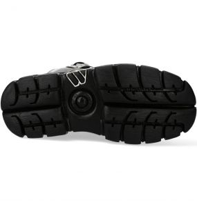 Silver Leather New Rock Metallic Shoes