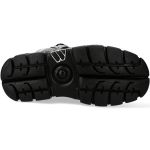 Chaussures New Rock Metallic en Cuir Argenté