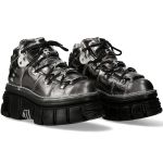 Silver Leather New Rock Metallic Shoes