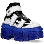 White Black and Blues New Rock Tank Platform Shoes