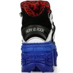 White Black and Blues New Rock Tank Platform Shoes