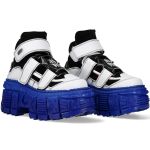 Chaussures Plateformes New Rock Tank Blanches Noires et Bleues