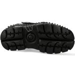 Black Vegan Leather New Rock Metallic Platform Shoes