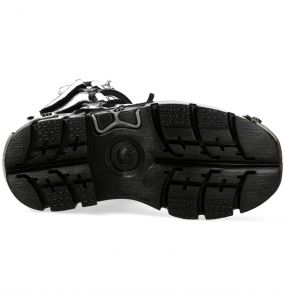 Silver Leather Reactor New Rock Metallic Boots