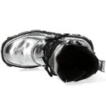 Bottes New Rock Metallic Reactor en Cuir Argenté