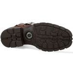 Bottines New Rock Motorcycle en Cuir Alaska Marron