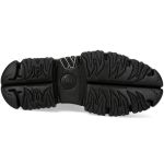 Chaussures Plateformes New Rock Fire en Cuir Feu et Noir