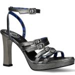 Silver Leather New Rock Malicia Sandals
