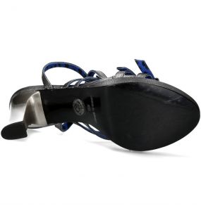 Silver Leather New Rock Malicia Sandals