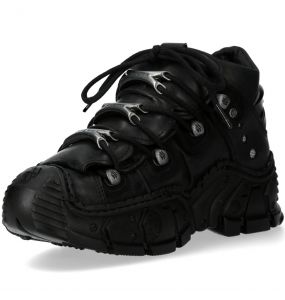 Chaussures New Rock Impact en Cuir Noir