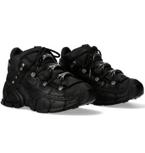 Chaussures New Rock Impact en Cuir Noir