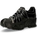 Chaussures New Rock Impact en Cuir Verni Noir