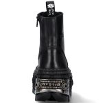 Bottines New Rock Tank Power en Cuir Noir