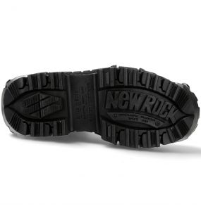 Bottines New Rock Tank Power en Cuir Noir