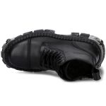 Bottines New Rock Tank Power en Cuir Noir