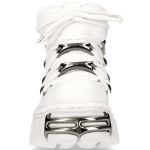 White Napa Leather New Rock Metallic Shoes