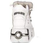 White Napa Leather New Rock Metallic Shoes