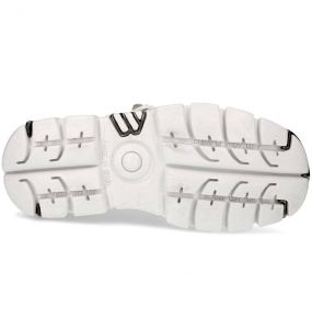 White Napa Leather New Rock Metallic Shoes